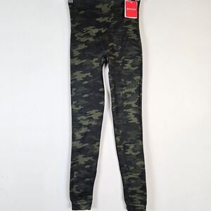 NEW Spanx‎ leggings womens XS Green Camo Look at Me Now Seamless.C04